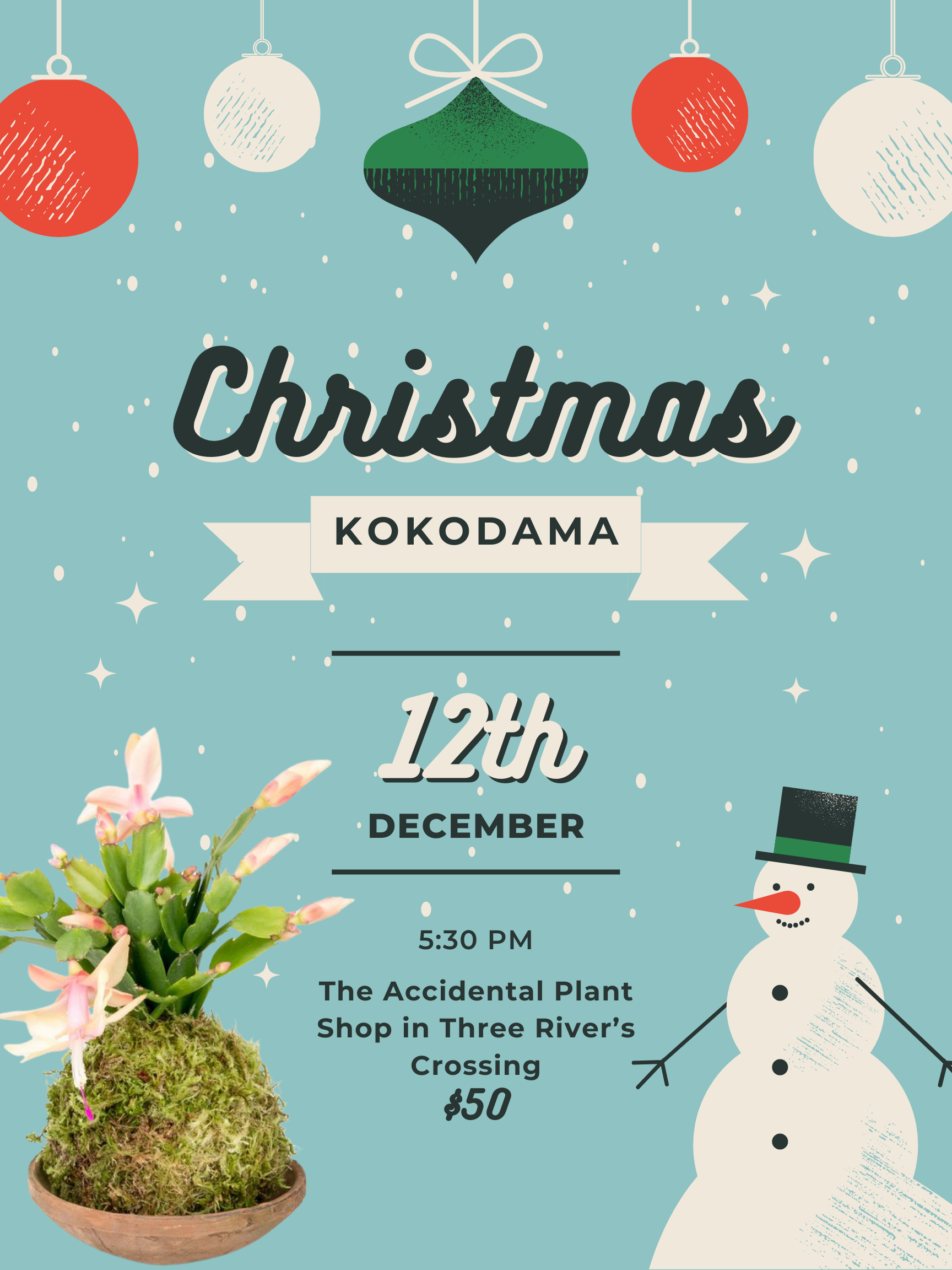 Christmas Kokodama Class